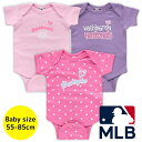 【送料無料】 MLBオフィシャル ベビー ロンパース ボディスーツ3枚セット 半袖 肌着 ボディースーツ 出産祝い ワシントン・ナショナルズ Washingto...