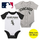 【送料無料】 MLBオフィシャル ベビー ロンパース ボディスーツ2枚セット 半袖 肌着 ボディースーツ 出産祝い シカゴ・ホワイトソックス Chicago W...