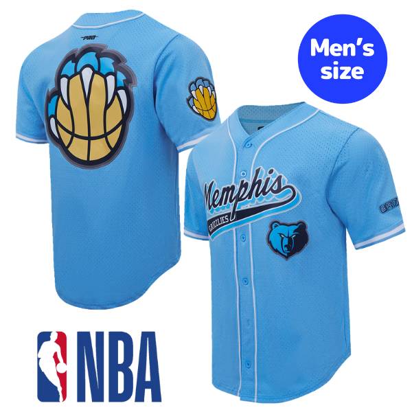 【送料無料】 NBA公式 オフィシャルアイテム メンズ ジャージ ユニフォームトップ 半袖トップス Tシャツ Pro Standard プロスタンダード メンフィス・グリズリーズ ジャ・モラント 河村勇輝 MEMPHIS GRIZZLIES SCRIPT TAIL MEN'S MESH BUTTON DOWN SHIRT