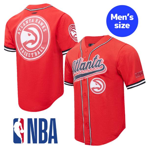 【送料無料】 NBA公式 オフィシャルアイテム メンズ ジャージ ユニフォームトップ 半袖トップス Tシャツ Pro Standard プロスタンダード アトランタ・ホークス ATLANTA HAWKS SCRIPT TAIL MEN'S MESH BUTTON DOWN SHIRT