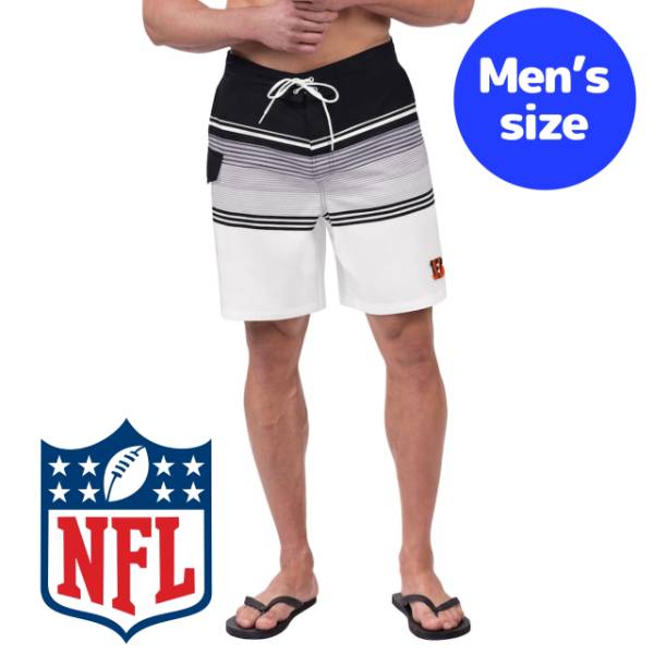 【送料無料+割引クーポン】 NFL公式 アメフト メンズ スイムウェア 海水パンツ 海パン スイムトランクス 海水浴 ビーチ プール シンシナティ・ベンガルズCincinnati Bengals Jump Shot Volley Swim Trunks