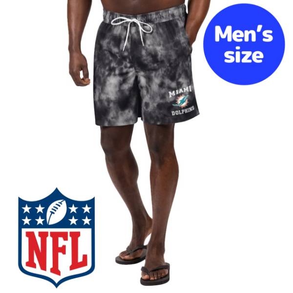 【送料無料】 NFL公式 アメフト メンズ スイムウェア 海水パンツ 海パン スイムトランクス 海水浴 ビーチ プール マイアミ・ドルフィンズ Miami Dolphins Change Up Volley Swim Trunks