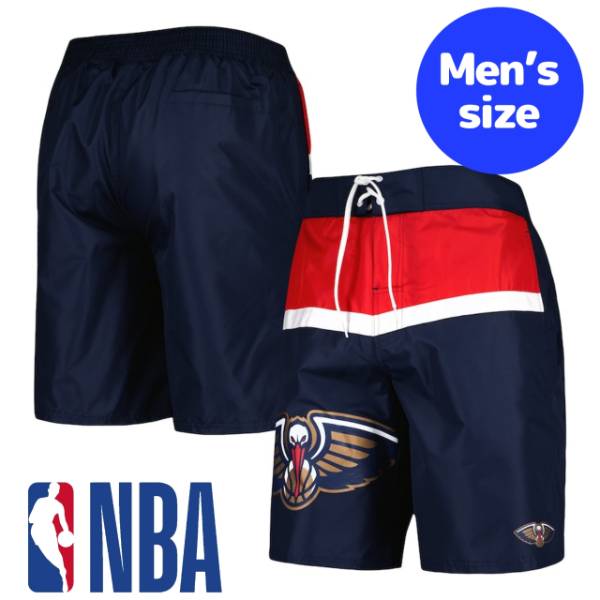 【送料無料+割引クーポン】 NBA公式 メンズ スイムウェア 海水パンツ 海パン スイムスーツ スイムトランクス 海水浴 ビーチ プール ニューオーリンズ・ペリカンズ New Orleans Pelicans Sea Wind Swim Trunks