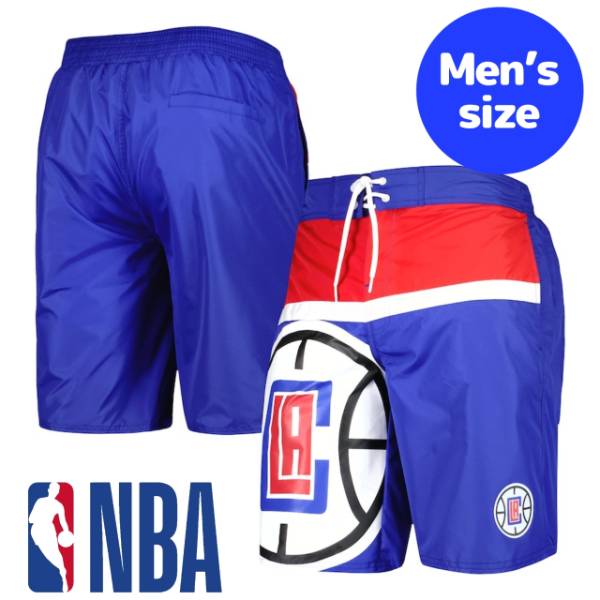 【送料無料+割引クーポン】 NBA公式 メンズ スイムウェア 海水パンツ 海パン スイムスーツ スイムトランクス 海水浴 ビーチ プール ロサンゼルス・クリッパーズ LA Clippers Sea Wind Swim Trunks