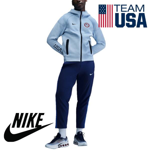 【送料無料+割引クーポン】【メンズ】 チームUSA公式 NIKE ナイキ パーカー トップス パリオリンピック 2024 五輪 Team USA Nike Tech Fleece Full-Zip Hoodie 【※トップスのみボトムズは含まれておりません。】のサムネイル
