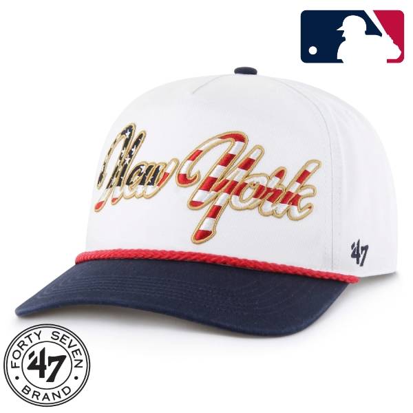 【送料無料】 MLB公式 正規品 メンズ キャップ 帽子 ハット ベースボールキャップ 47 Brand ニューヨーク・ヤンキース ジャッジ New York Yankees 47 Patriotic Overhand Hitch Adjustable Hat