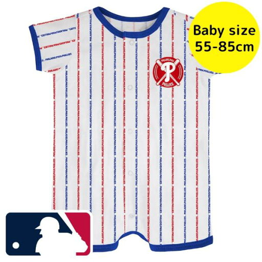 【送料無料】 MLBオフィシャル ベビー服 ロンパース カバーオール 出産祝い White フィラデルフィア・フィリーズ Philadelphia Phillies 【送料無料】 MLBオフィシャル ベビー服 ロンパース カバーオール 出産祝い White フィラデルフィア・フィリーズ Philadelphia Phillies