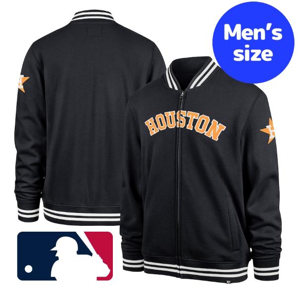 【送料無料+割引クーポン】 MLBオフィシャル メンズ トラックジャケット ジャージ Navy ヒューストン・アストロズ Houston Astros 47 Wax Pack Pro Camden Track Jacket