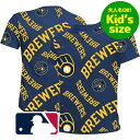 【送料無料】【大人もOK★キッズサイズ】 MLBオフィシャル キッズ用Tシャツ 子供用半袖トップス ミルウォーキー・ブリュワーズ Milwaukee Brewe...