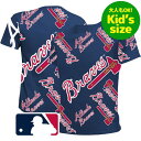 【送料無料】【大人もOK★キッズサイズ】 MLBオフィシャル キッズ用Tシャツ 子供用半袖トップス アトランタ・ブレーブス Atlanta Braves Sti...