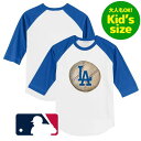 【送料無料】【大人もOK★キッズサイズ】 MLBオフィシャル キッズ用七分袖Tシャツ 子供用トップス 大谷翔平 山本由伸 ロサンゼルス・ドジャース Los An...