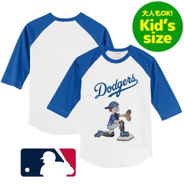 y+N[|zylOKLbYTCYz MLBItBV LbYpTVc qpgbvX Jĕ R{RL T[XEhW[X Los Angeles Dodgers Tiny Turnip Raglan T-Shirt