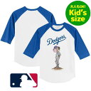 【送料無料】【大人もOK★キッズサイズ】 MLBオフィシャル キッズ用七分袖Tシャツ 子供用トップス 大谷翔平 山本由伸 ロサンゼルス・ドジャース Los An...