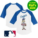【送料無料】【大人もOK★キッズサイズ】 MLBオフィシャル キッズ用七分袖Tシャツ 子供用トップス 大谷翔平 山本由伸 ロサンゼルス・ドジャース Los An...