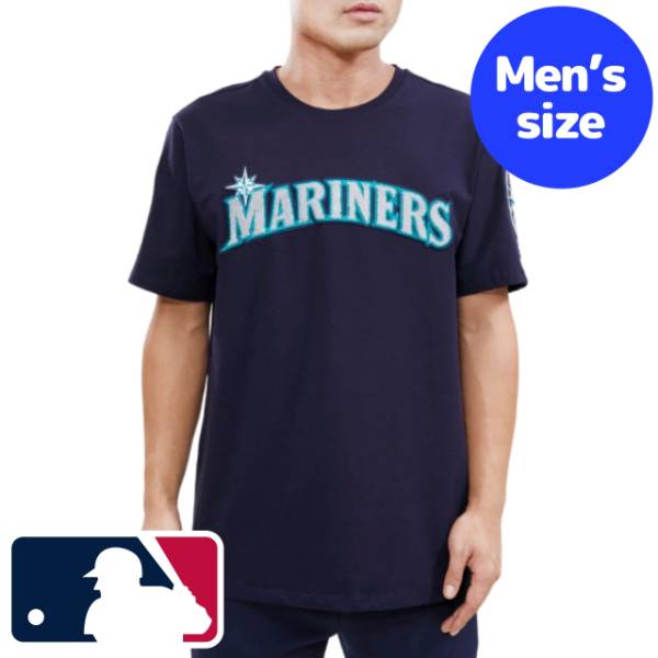 【送料無料+割引クーポン】 MLBオフィシャル メジャーリーグ公式 メンズ Tシャツ 半袖トップス イチロー シアトル・マリナーズ SEATTLE MARINERS CLASSIC CHENILLE TOP T-SHIRT