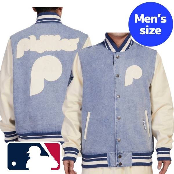【送料無料】 Pro Standard プロスタンダード MLB公式 メジャーリーグオフィシャル メンズ スタジャン アウター バーシティジャケット フィラデルフィア・フィリーズ PHILADELPHIA PHILLIES VARSITY BLUES DENIM VARSITY JACKET