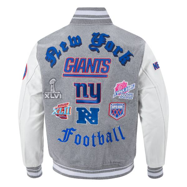 【送料無料】 Pro Standard プロスタンダード NFL公式 メンズ アウター バーシティジャケット スタジャン アメフト ニューヨーク・ジャイアンツ NEW YORK GIANTS OLD ENGLISH RIB WOOL VARSITY JACKET