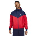 【送料無料 割引クーポン】【メンズ Men 039 s】 ナイキ Nike Sportswear Windrunner Hooded Jacket（University Red/Midnight Navy） ジャケット アウター ジャンパー