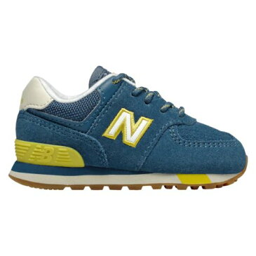 【送料無料◎クーポン対象】【海外限定】 ニューバランス 【ベビー・キッズ（11.0-16.0cm）】 New Balance 574 Classic（Dark Blue/Chartreuse） スニーカー 子供靴 出産祝い