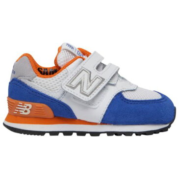 【送料無料◎クーポン対象】【海外限定】 ニューバランス 【ベビー・キッズ（11.0-16.0cm）】 New Balance 574 Classic（White/Team Royal/Varsity Orange） スニーカー 子供靴