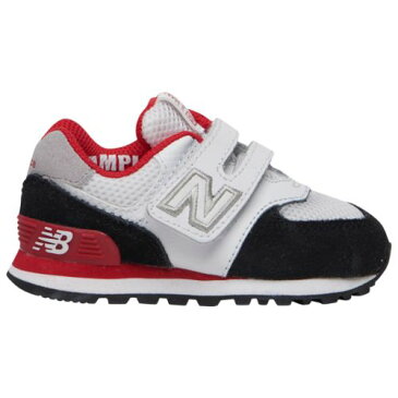 【送料無料◎クーポン対象】【海外限定】 ニューバランス 【ベビー・キッズ（11.0-16.0cm）】 New Balance 574 Classic（White/Black/Team Red） スニーカー 子供靴 出産祝い