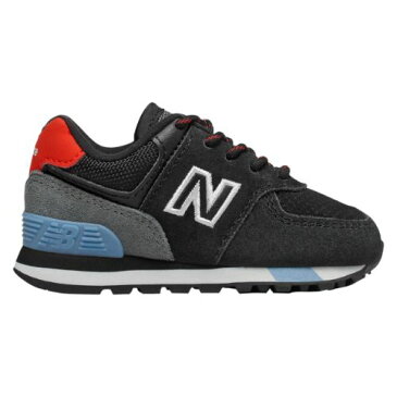 【送料無料◎クーポン対象】【海外限定】 ニューバランス 【ベビー・キッズ（11.0-16.0cm）】 New Balance 574 Classic（Black/Black/Velocity Red） スニーカー 子供靴 出産祝い