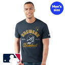 【送料無料】 MLB公式 メジャーリーグオフィシャル メンズ Tシャツ 半袖トップス スターター Starter ミルウォーキー・ブルワーズ Milwaukee Brewers Prime Time Batter T-Shirt