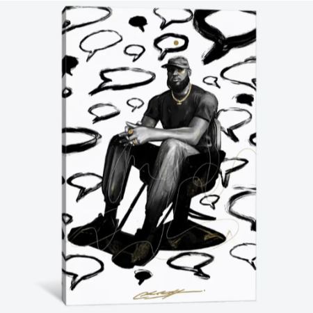  お洒落なオマージュアート Shop Talk レブロン・ジェームズ Lebron James NBA キャンバスアート 絵画 インテリア 模様替え 引越し祝い 新築祝い 開店祝い