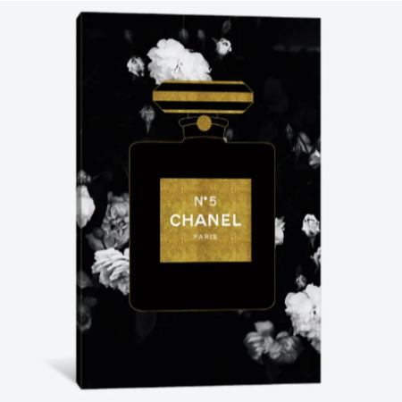 【送料無料+割引クーポン】 お洒落なオマージュアート Gold Perfume シャネル CHANEL キャンバスアート 絵画 インテリア 模様替え 引越し祝い 新築祝い 開店祝い ギフト プレゼント 待合室 会議室