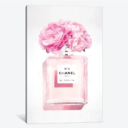 【送料無料+割引クーポン】 お洒落なオマージュアート Soft Pink Perfume Bottle シャネル CHANEL キャンバスアート 絵画 インテリア 模様替え 引越し祝い 新築祝い 開店祝い