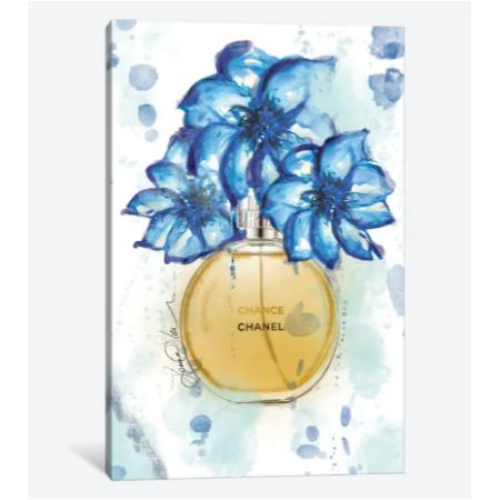 【送料無料+割引クーポン】 お洒落なオマージュアート Chanel Chance Watercolor Perfume Bottle Art シャネル CHANEL キャンバスアート 絵画 インテリア 模様替え