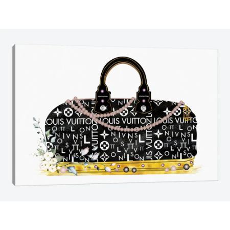 ̵+ݥ ޯʥޡ奢 Black And Gold Fashion Duffle Bag With Flor...