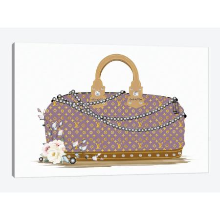 ̵+ݥ ޯʥޡ奢 Mauve And Gold Fashion Duffle Bag With Blac...