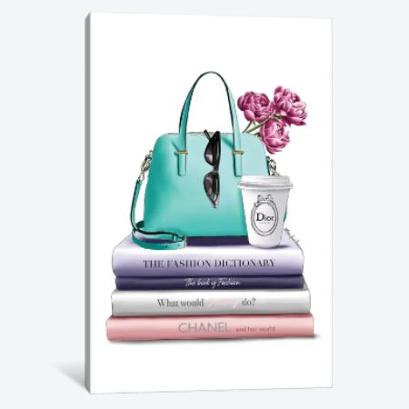 【送料無料+割引クーポン】 お洒落なオマージュアート Books & Green Bag ディオール Dior キャンバスアート 絵画 インテリア 模様替え..