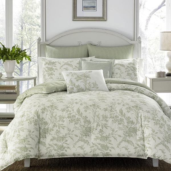 【送料無料】 ローラアシュレイ Laura Ashley Amberley Natalie Sage掛け布団カバ...