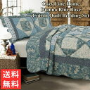 【送料無料+割引クーポン】 Cozy Line Home コージーライン ホーム Dianna Blue Roseリバーシブルベッドキルトセット パッチワーク花柄ベッドカバー ベットカバー 寝具 布団カバー