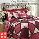 【送料無料】 Cozy Line Home コージーライン ホーム Burgundy Red Roseリバーシブルベッドキルトセット パッチワーク花柄ベッドカバ...