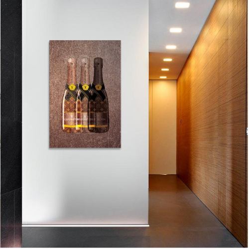 【送料無料】 米国発のお洒落なブランドオマージュアート LV Champagne I ヴィトン Vuitton キャンバスアート 絵画 インテリア 模様替え 引越し祝い 新築祝い 開店祝い ギフト プレゼント 待合室 会議室