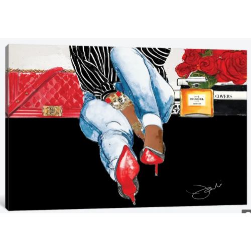 【送料無料】 米国発のお洒落なブランドオマージュアート Show Me Your Shoes シャネル CHANEL キャン..