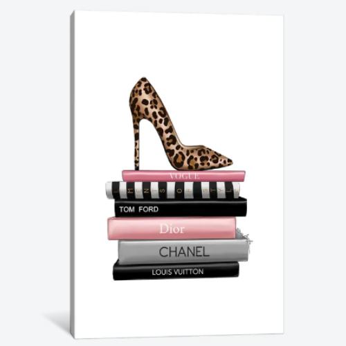 【送料無料】 米国発のお洒落なブランドオマージュアート Leopard Heels And Books シャネル CHANEL キャンバスアート 絵画 模様替え 引越し祝い 新築祝い ギフト プレゼント 待合室 会議室のサムネイル