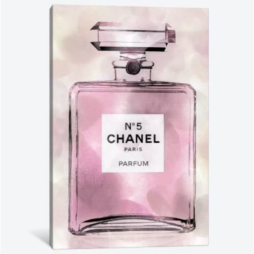 【送料無料+割引クーポン】 米国発のお洒落なブランドオマージュアート Pink Perfume Bottle シャネル CHANEL キャンバスアート 絵画 模様替え 引越し祝い 新築祝い 開店祝い ギフト プレゼント 待合室 会議室