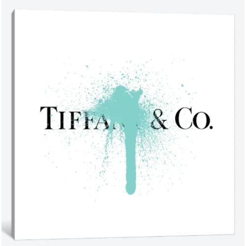 【送料無料+割引クーポン】 米国発のお洒落なブランドオマージュアート Tiffany & Co Luxury Paint Drip ティファニー Tiffany キャンバス 絵画 インテリア 模様替え 引越し祝い 待合室 会議室