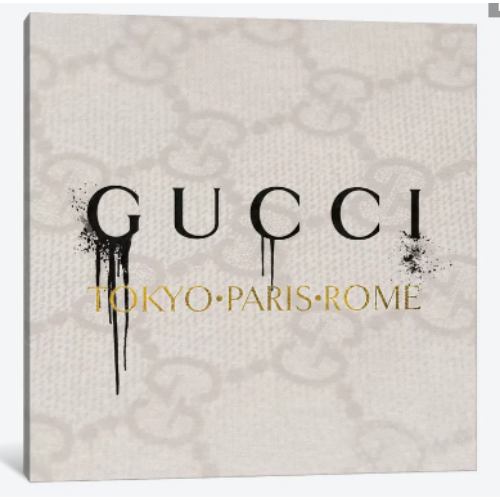 【送料無料】 米国発のお洒落なブランドオマージュアート Traveling Gold グッチ GUCCI キャンバスアート 絵画 インテリア 模様替え 引越し祝い 新築祝い 待合室 会議室