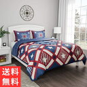【送料無料】 Lavish Home ラヴィッシュ ホーム Americanaリバーシブルベッドキルトセット(Patriotic) パッチワークベッドカバー ベ...