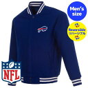 【送料無料】 NFL公式 メンズ アウター スタジャン バーシティジャケット ジャンパー アメフト バッファロー・ビルズ Buffalo Bills Reversible Wool Jacket