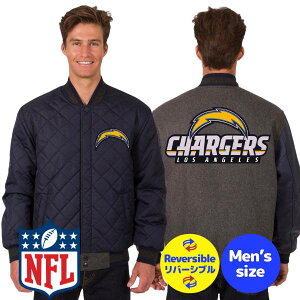 【送料無料】 NFL公式 メンズ アウター スタジャン バーシティジャケット ジャンパー アメフト ロサンゼルス・チャージャーズ Los Angeles Chargers Wool & Leather Reversible Jacket