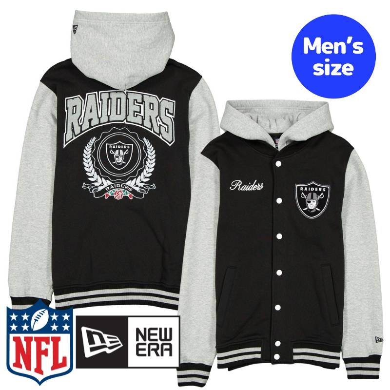  NFL公式 メンズ アウター ジャケット スタジャン ジャンパー ラスベガス・レイダース Las Vegas Raiders Throwback Prep Jacket ニューエラ New Era