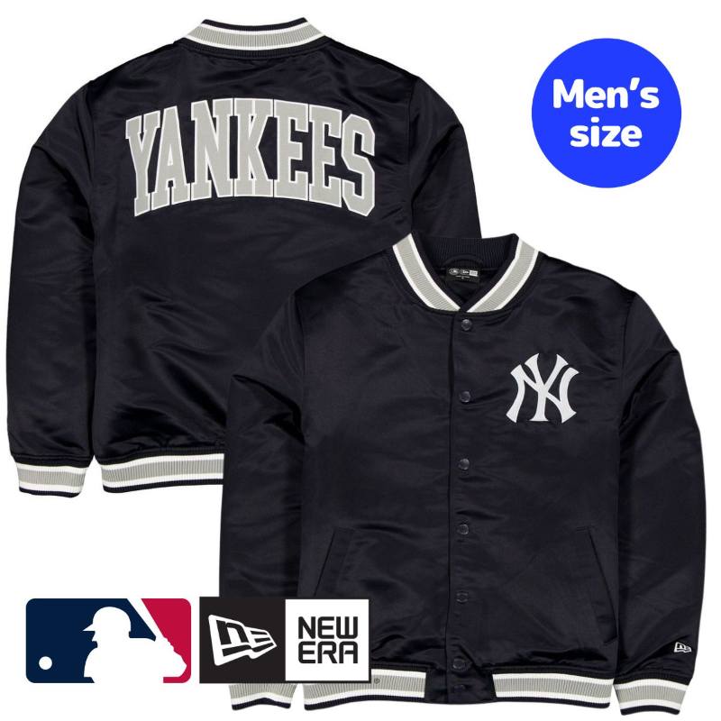 【送料無料】 MLB公式 メンズ アウター バーシティジャケット スタジャン ジャンパー ニューエラ ニューヨーク・ヤンキース ジャッジ New Era Cap New York Yankees Sport Classics Navy Satin Jacket