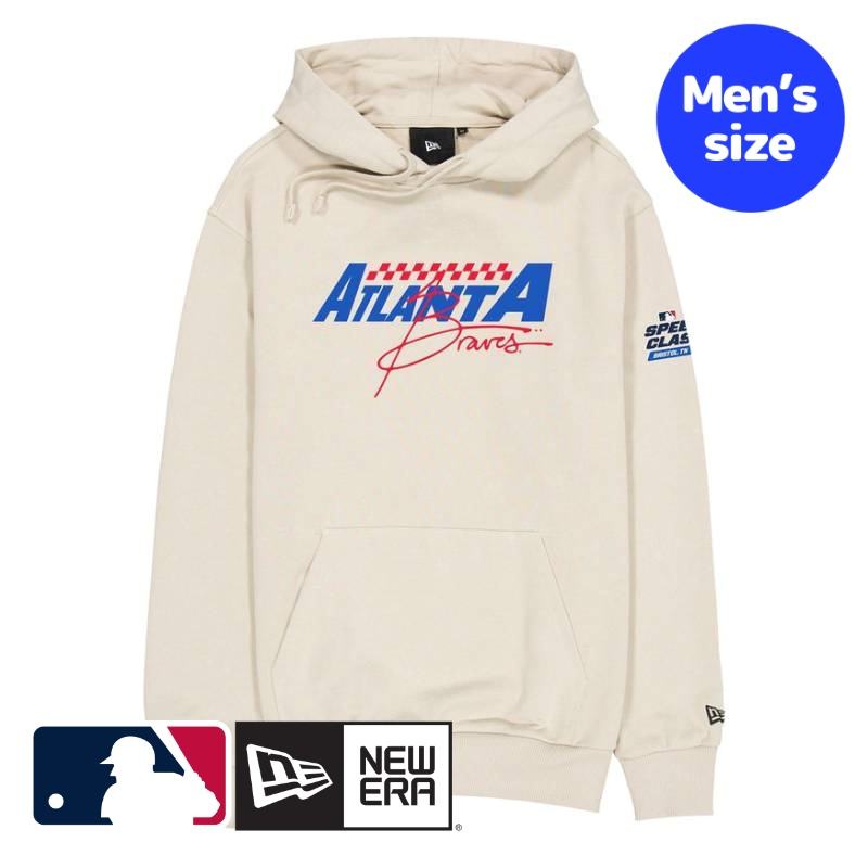乐天商城 - 【送料無料】 MLB公式 メンズ パーカー トレーナー 長袖トップス ニューエラ New Era アトランタ・ブレーブス New Era Atlanta Braves Speedway Classic White Hoodie