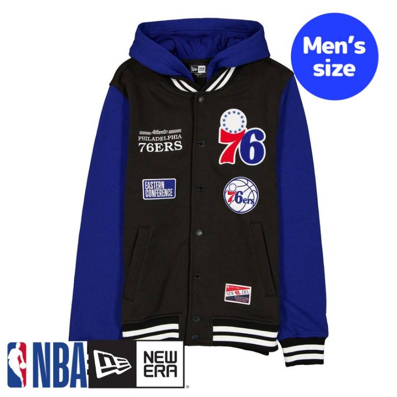 【週末値下】 NBA Philadelphia 76ers スタジアムジャケット NBA公式 メンズ アウター バーシティジャケット スタジャン ジャンパー